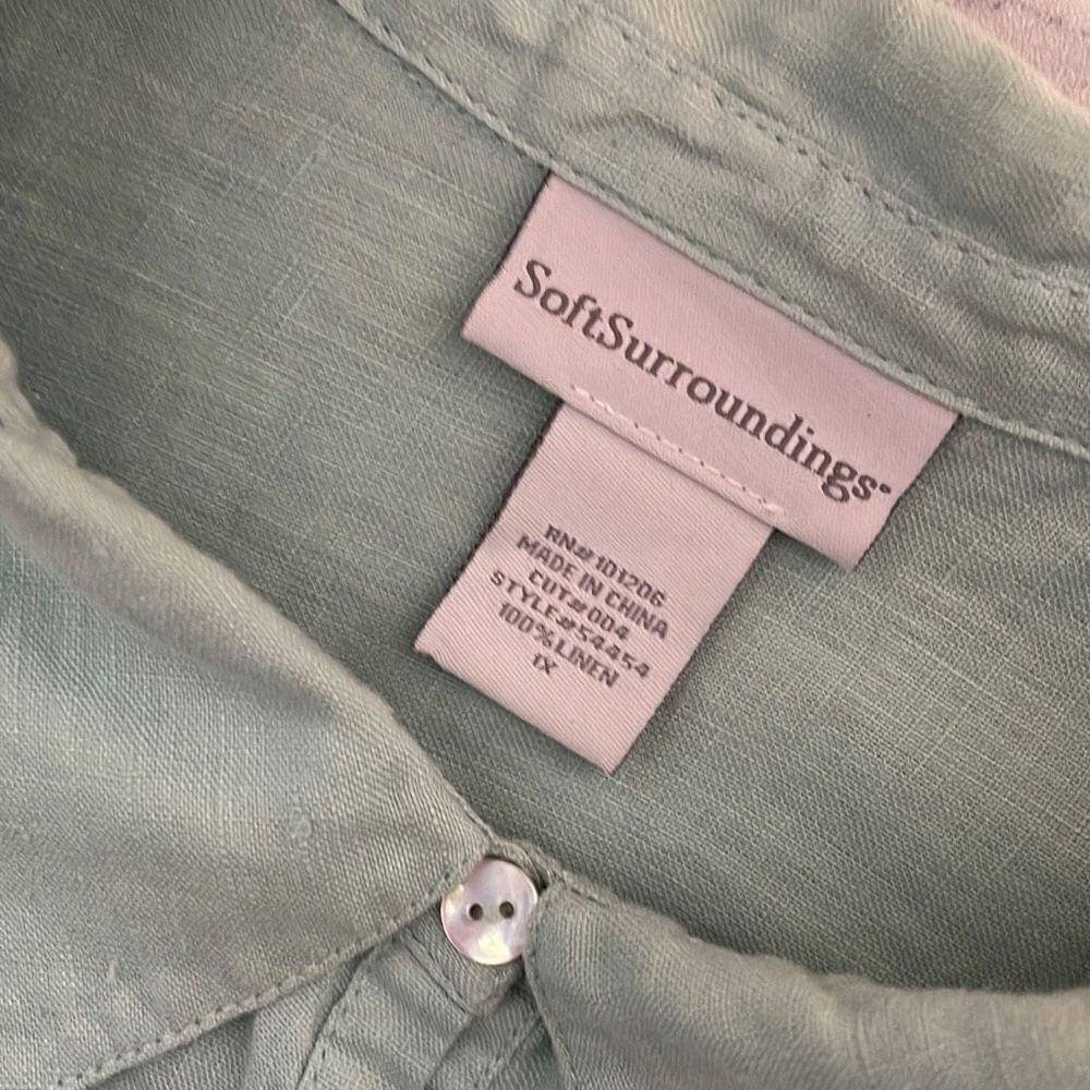 Soft Surroundings Linen Button Down Tunic 1x - image 5